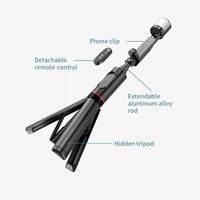 Bluetooth Remote Control Selfie Stick With Rotatable Fill Light