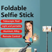 Bluetooth Remote Control Selfie Stick With Rotatable Fill Light