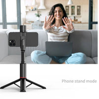 Bluetooth Remote Control Selfie Stick With Rotatable Fill Light