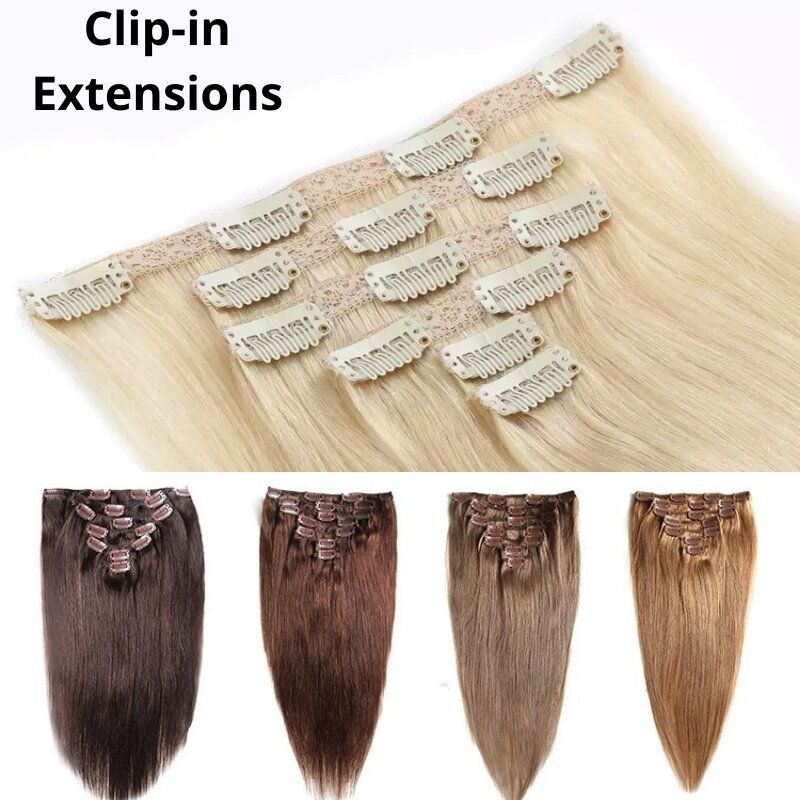 #6 Medium Brown 18" European Remy Clip In Human Hair Extension - dulgehairextensions.com.au