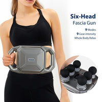 DULGE 6-Head Fascia Massager Gun