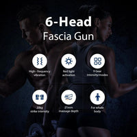 DULGE 6-Head Fascia Massager Gun