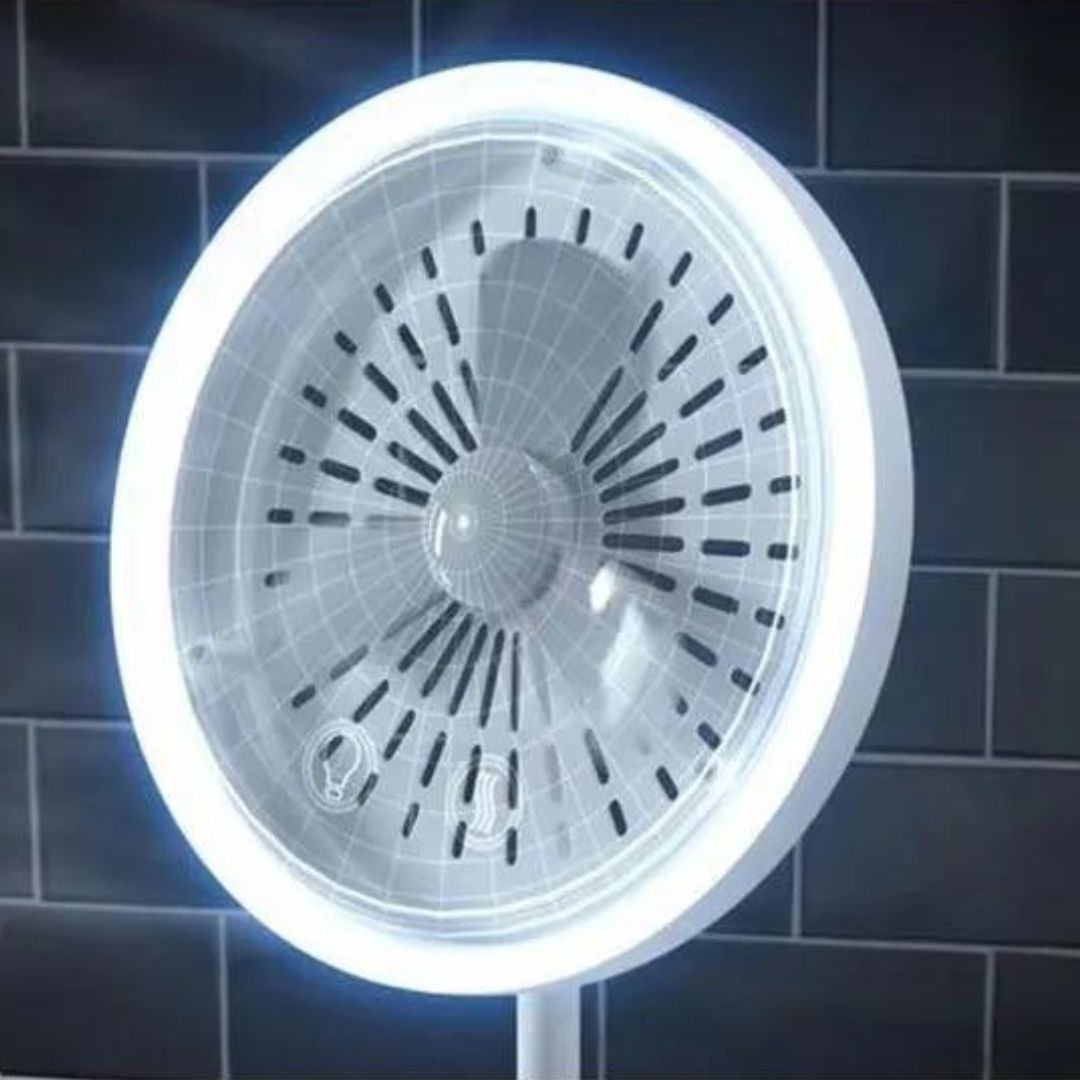 DULGE USB Charging COOL LED Makeup Mirror with Inbuilt Fan