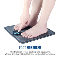 EMS Electric Foot Massager with Leg Muscle Stimulator Mat for Pain Relief