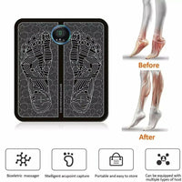 EMS Electric Foot Massager with Leg Muscle Stimulator Mat for Pain Relief