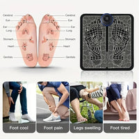 EMS Electric Foot Massager with Leg Muscle Stimulator Mat for Pain Relief