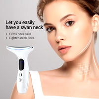 EMS Face Neck Anti Wrinkle Skin Tightening Lifting LED Massager