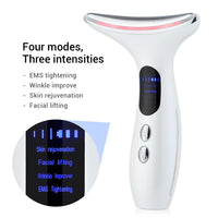 EMS Face Neck Anti Wrinkle Skin Tightening Lifting LED Massager