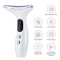 EMS Face Neck Anti Wrinkle Skin Tightening Lifting LED Massager