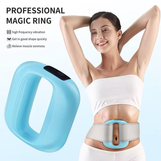 DULGE Vibration Therapy Massager with Hands-Free Ab Belt