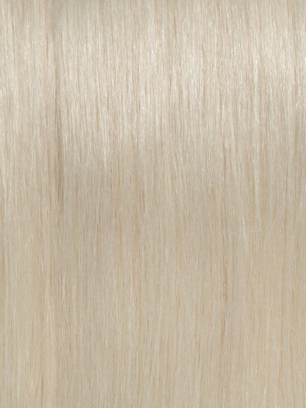 #60 Platinum Blonde 18" European Remy Clip In Human Hair Extension - dulgehairextensions.com.au