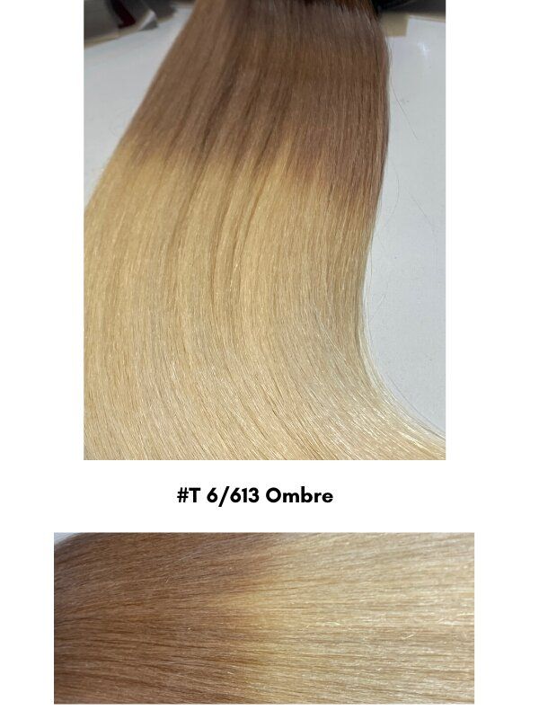 #T6/613 Brown Blonde 20" Deluxe Ombre Clip In - dulgehairextensions.com.au