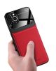 Leather iPhone 12 Pro Case For Men Red