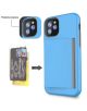 Luxury iPhone 13 Pro Case Card With Slot Blue