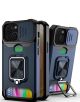 Slide Camera Cover With Card Slot iPhone 13 Pro Case Blue