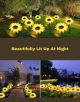 Solar Powered Pack Of 3 Realistic LED Sunflower Garden decor Lights 
