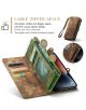 Detachable Brown Leather Wallet Case for iPhone 12 Pro Max with Wrist Strap